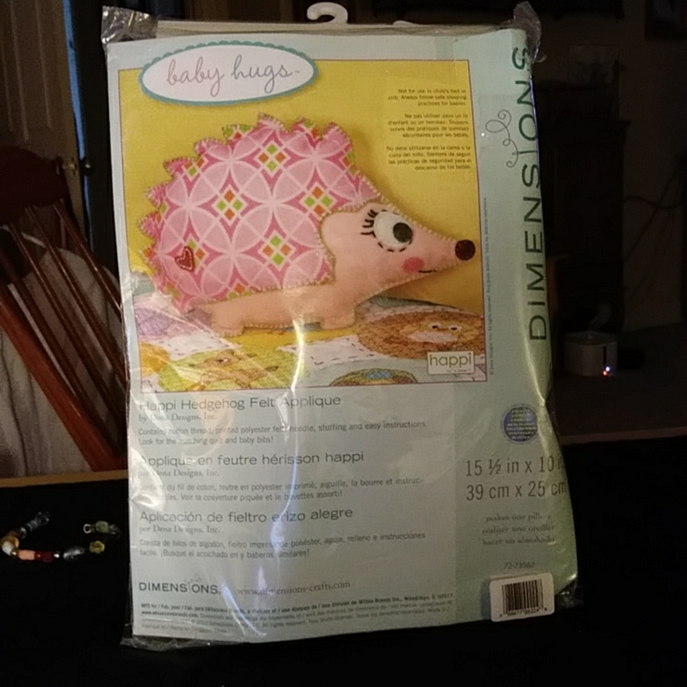 Happi Hedgehog Felt Appligue